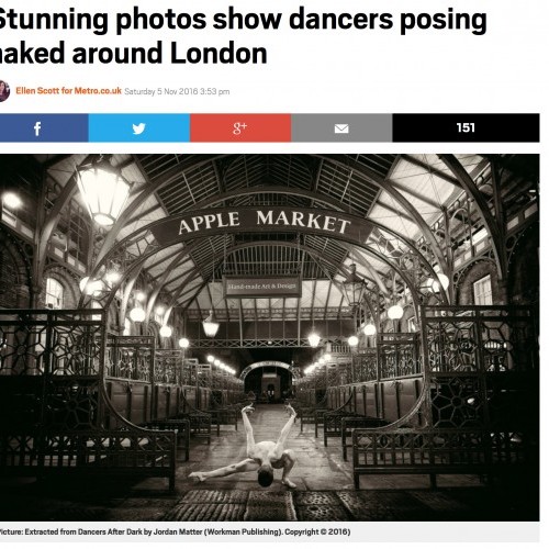 Stunning photos show dancers posing naked around London